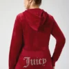 Plus-Size Front Mixed Crystals Velour Hoodie