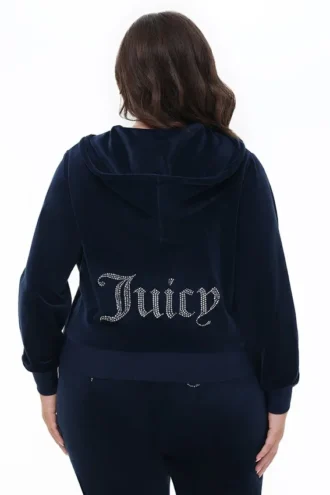Plus-Size Og Big Bling Velour Hoodie