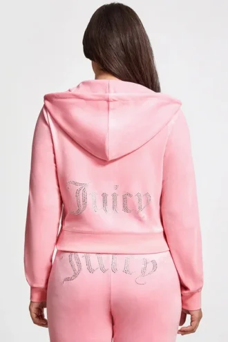 Plus-Size Og Big Bling Velour Hoodie