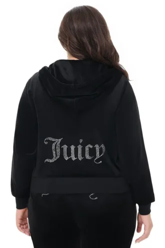 Plus-Size Og Big Bling Velour Hoodie