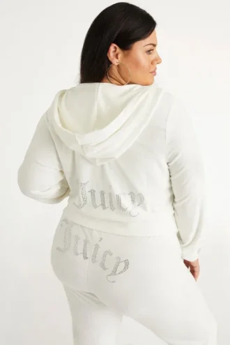 Plus-Size Og Big Bling Velour Hoodie