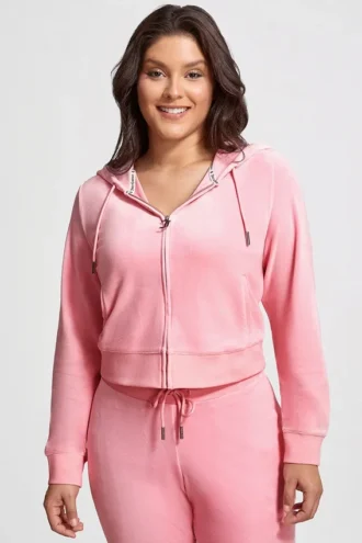 Plus-Size Og Big Bling Velour Hoodie