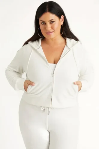 Plus-Size Og Big Bling Velour Hoodie