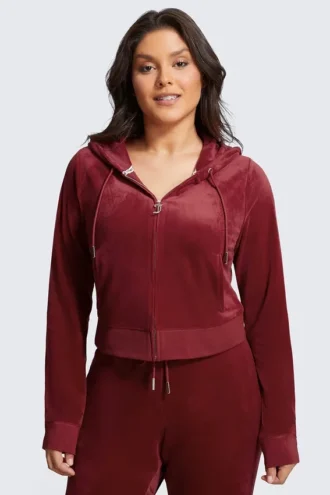 Plus-Size Og Big Bling Velour Hoodie
