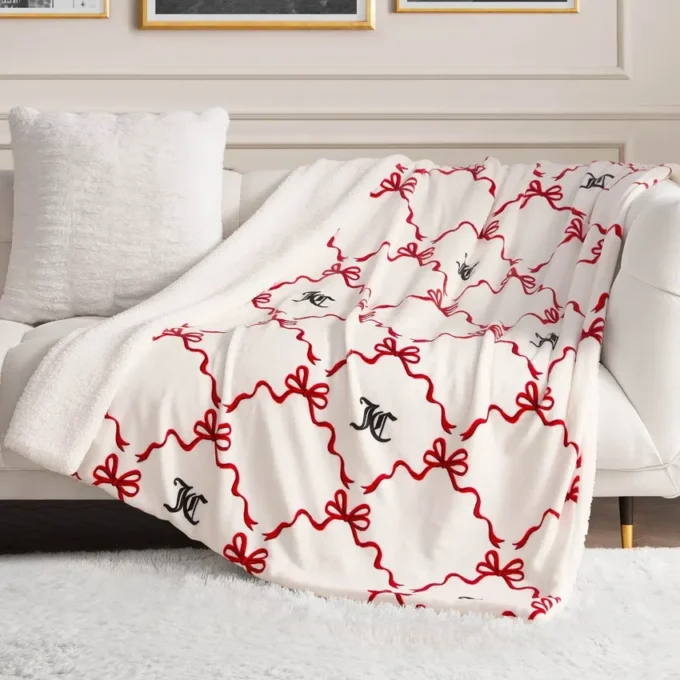 Plush Reversible Sherpa Throw Blanket