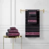 Plush Stripe Bath Towel Set