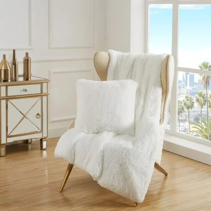Shaggy Faux Fur Plush Blanket